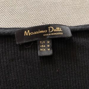 Black, short sleeved Massimo Dutti bodysuit
